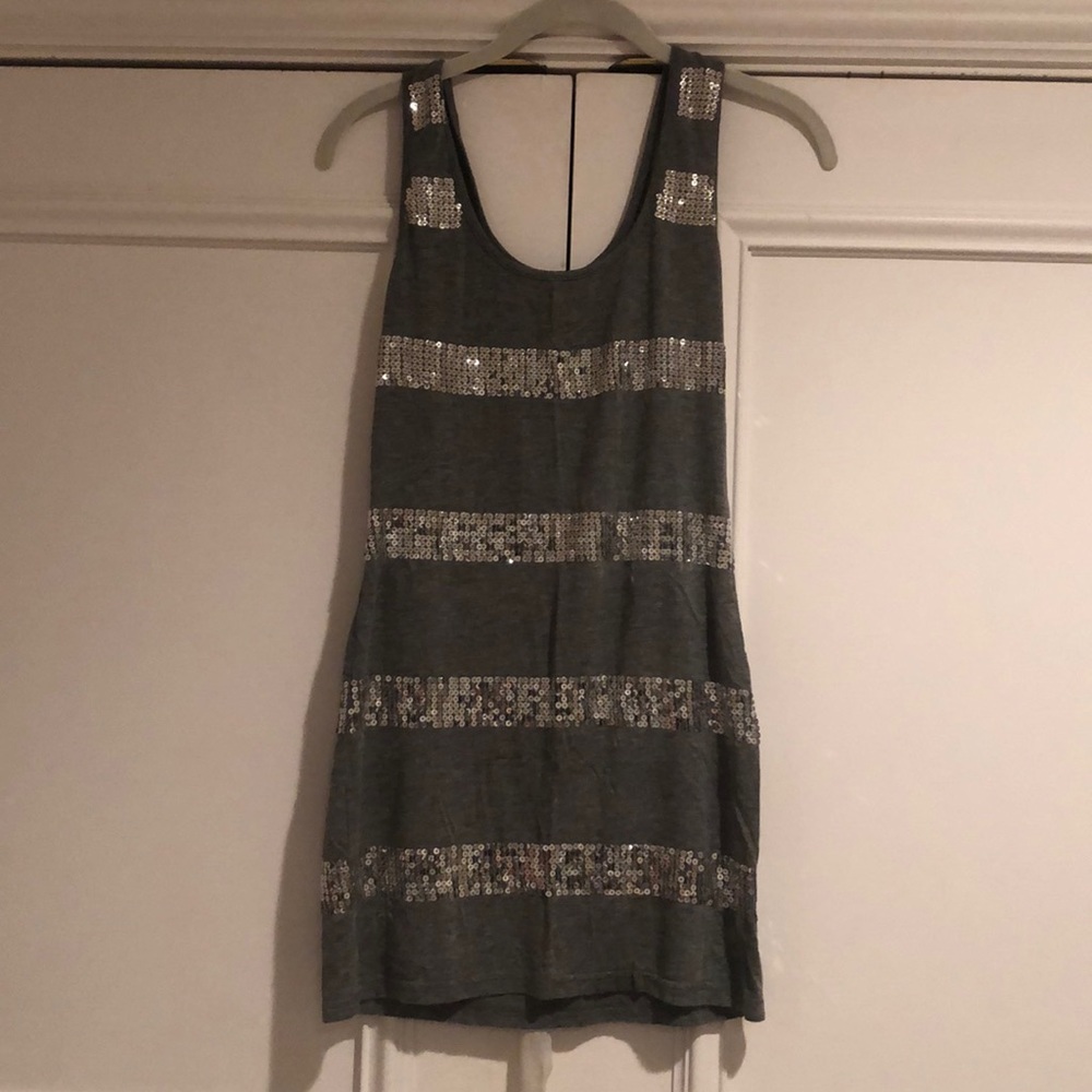 Perfect condition grey and sequin top